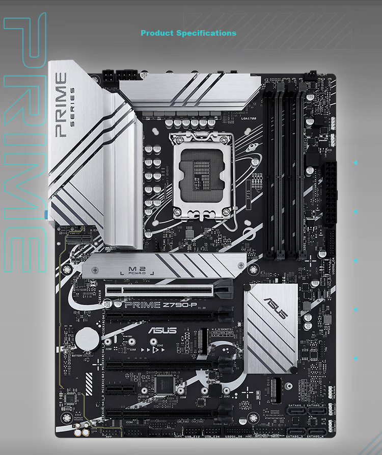 ASUS PRIME Z790-P Motherboard Supports DDR5 CPU 14700K/14600K (Intel Z790/LGA 1700) 3
