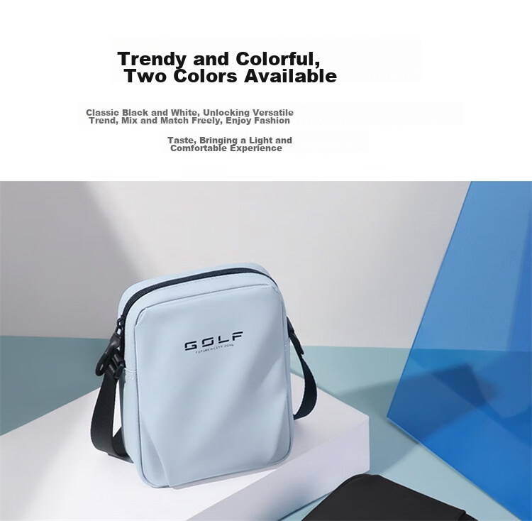GOLF Shoulder Bag for Men, Casual Crossbody Bag, Lightweight Phone Pouch, Student Portable Small Messenger Bag, Water-Resistant Sports Bag for Me 4