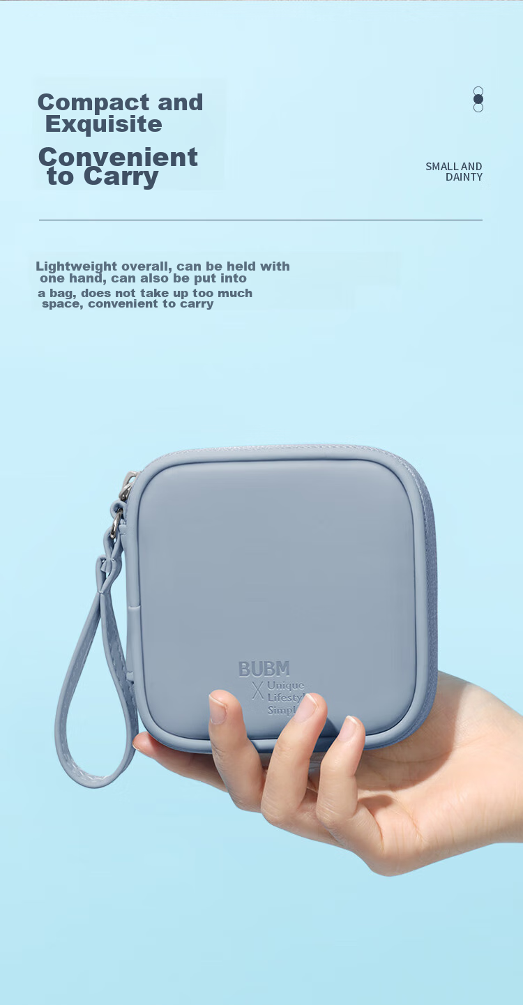 Biyoumei Earphone Storage Pouch, Cable Organizer, USB Flash Drive Case, Charger Accessory Storage Bag 5