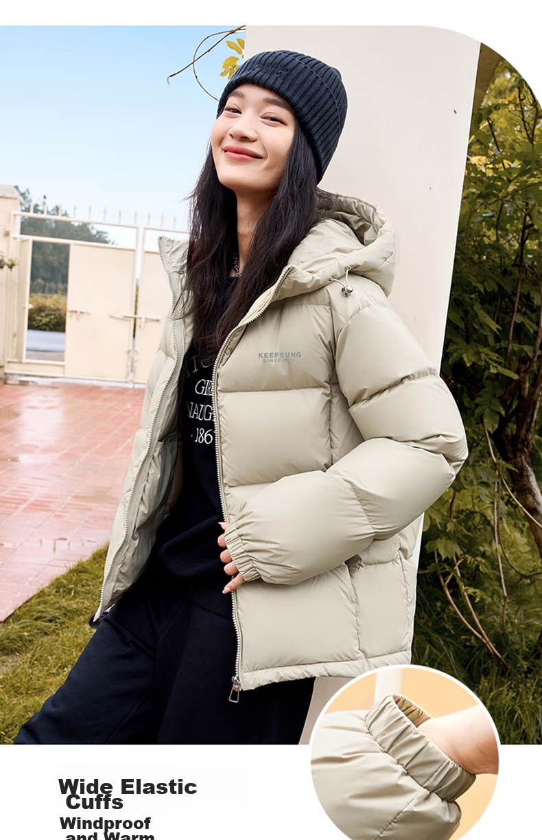 Yalu Waterproof, Windproof, And Dirt-Resistant Short down Jacket for Women, New Winter 2026 Style with Hood, Heat-Retaining And Warm Puffer Coat, Sold by JD 8