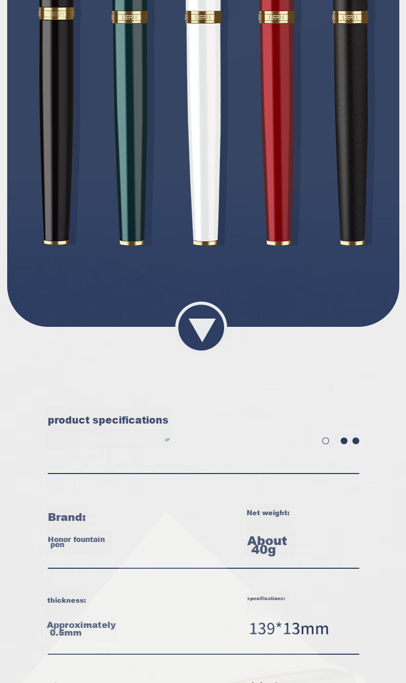 HERO Fountain Pen Gift Box, Honor Business Gift, Daily Writing for Men And Women, Office Signature Pen, Ink Set, White 5