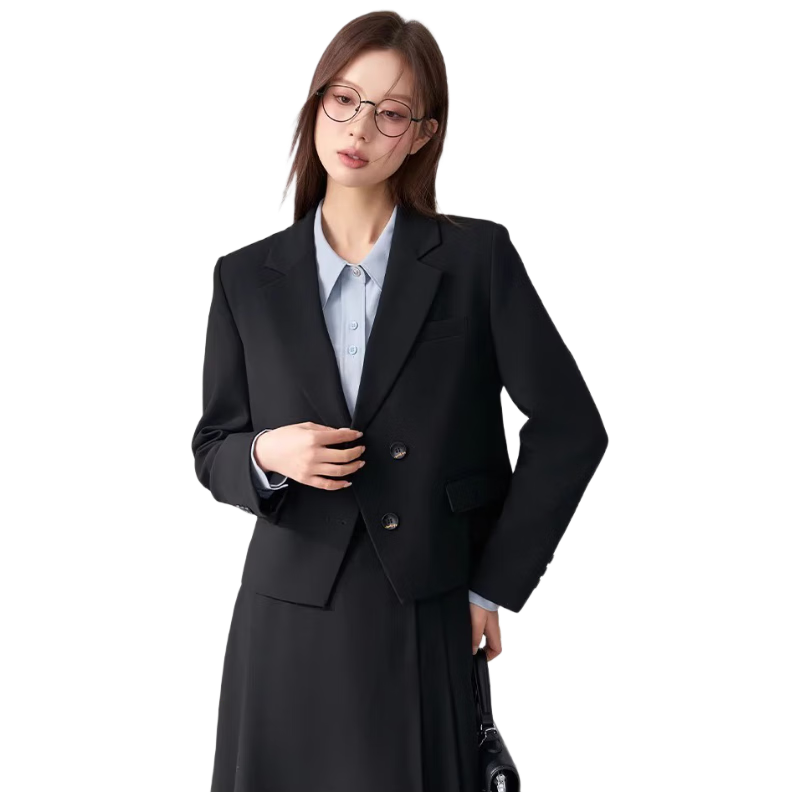 Miss Bird Black Interview Blazer Women's Professional Commuter Lightweight Small Size Suit Jacket