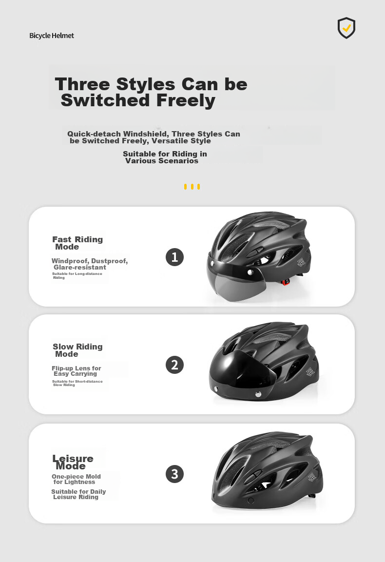 ROGTYO Integrated Bicycle Helmet with Visor, Cycling Helmet for Men And Women, Mountain And Road Bike Safety Helmet 8