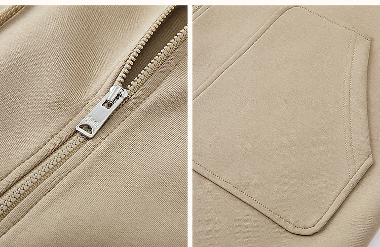 Dme [Stroll Outfit] Spring And Autumn Sporty Style 350G Air Layer Hooded Sweatshirt Jacket for Petite Women to Conceal Body Shape 12