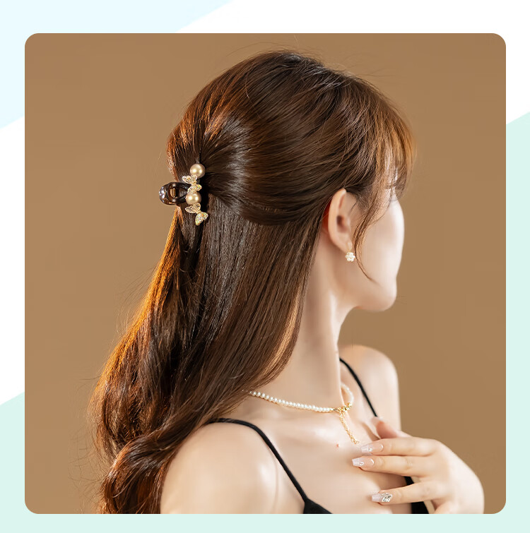 CHIMERA Half-Up Hair Clip for Thin Hair, Versatile Butterfly Edge Bangs Small Claw Clip Hairpin for Women, Birthday Gift 4