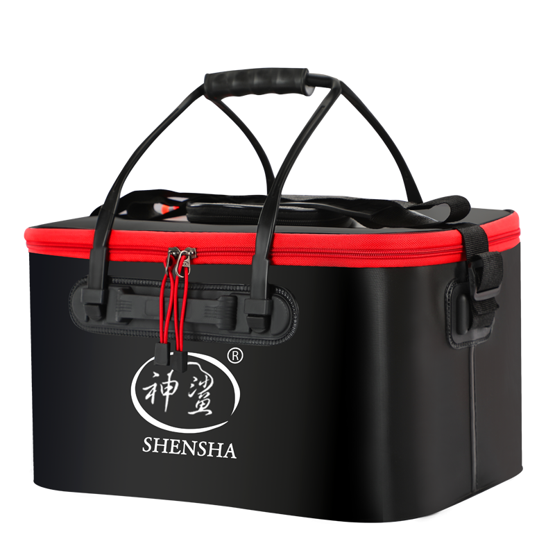 Shensha Live Fish Bucket, Fishing Bucket, 50cm Thick EVA Foldable Multifunctional Fish Protection Bucket, Water Bucket, Fish Storage Box, Fishing Tackle