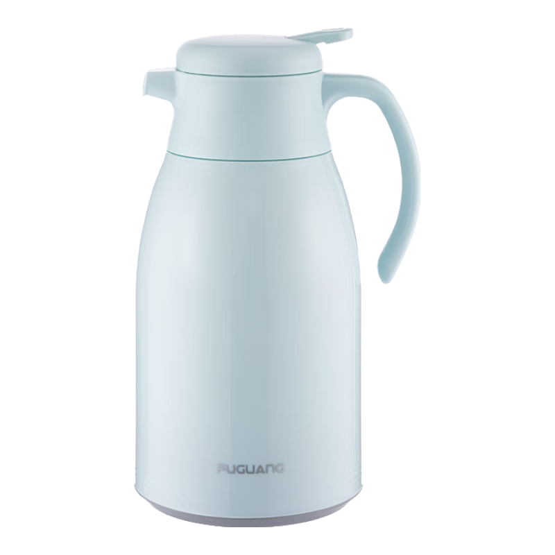 Fuguang Large Capacity Insulated Water Bottle with Glass Inner Liner for Home Use, Hot Water Thermos Flask, Thermal Carafe, 1.6L