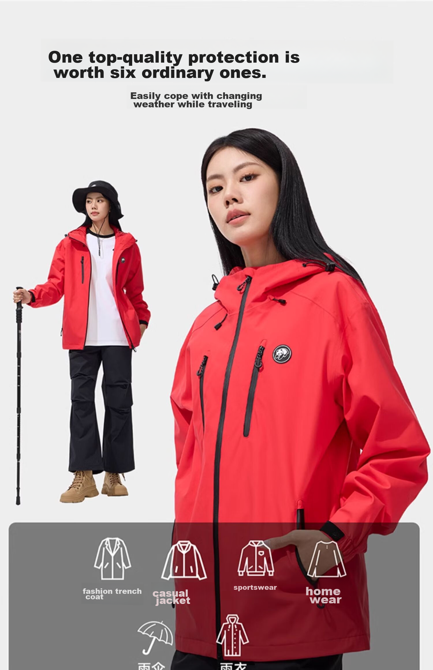 CAMEL Outdoor Single-Layer Jacket, Unisex Style, Windproof And Waterproof Mountain Series Jacket, A34BA31166, Night Purple, XL 10