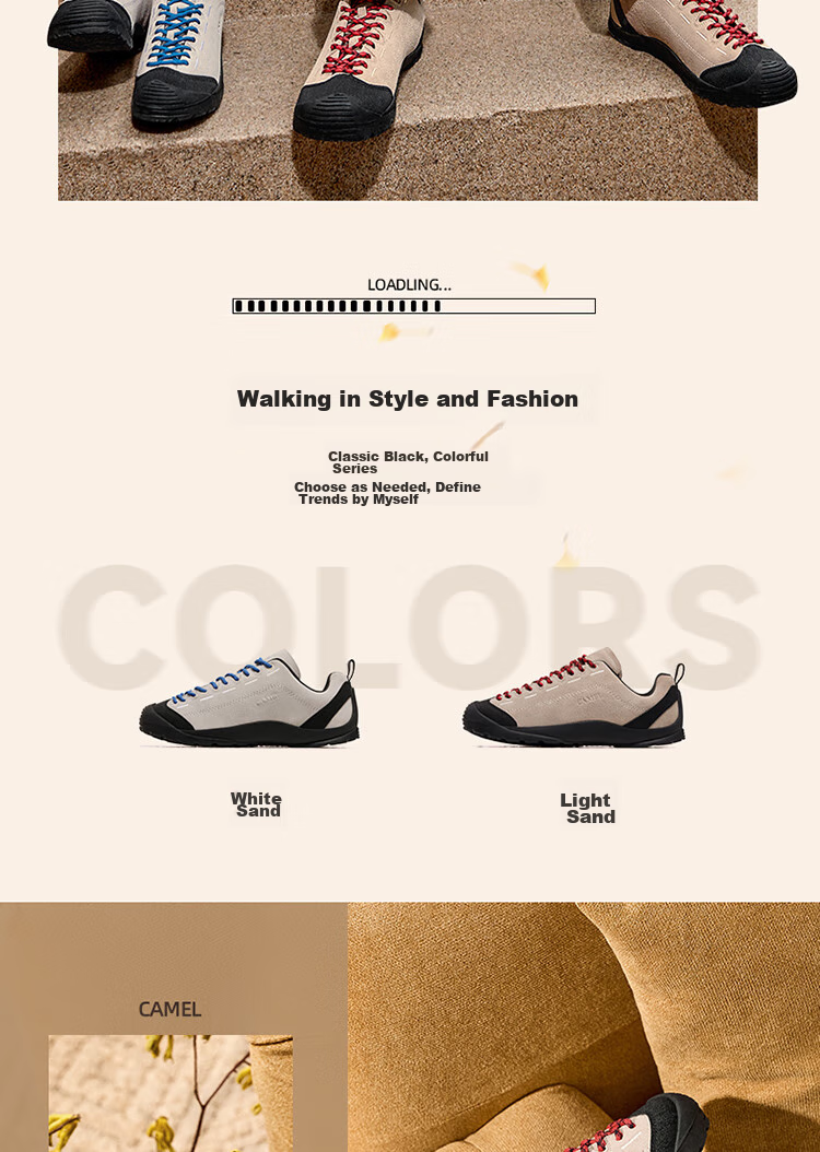 CAMEL [Yuebu] Outdoor Casual Shoes for Men And Women, Non-Slip Shock-Absorbing Sports Running Shoes F24C162601 7