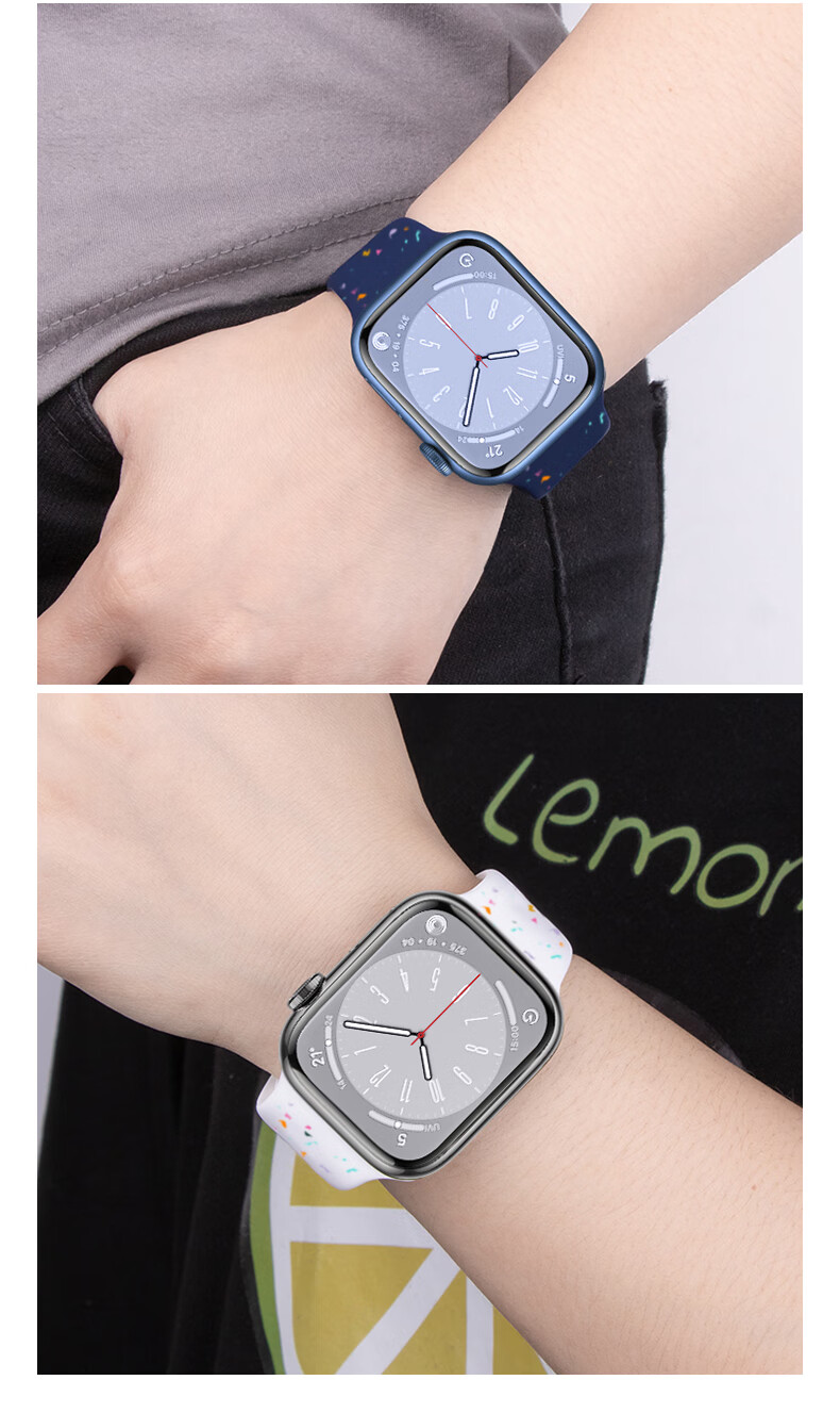 Binghong Compatible with Apple Watch Bands S12 S11 S10 Watch Bands for Women, Silicone IWatch Band for Ultra 4 3 SE 3 SE 2 S9 S8 S7 2