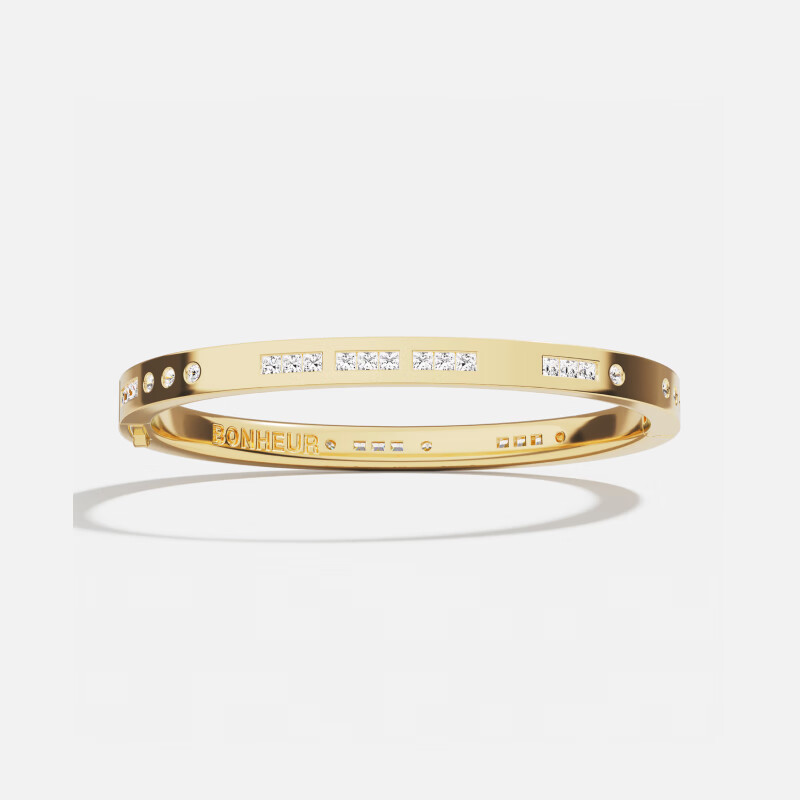 APM Monaco BONHEUR Morse Code Bracelet, Birthday Gift for Girlfriend, Wife, Or Boyfriend