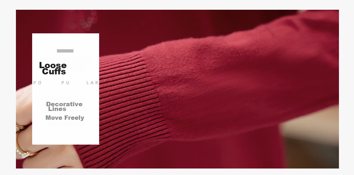 YUZHAOLIN Mid-Autumn Festival Gift for Middle-Aged Mom, Red Knitted Sweater for Middle-Aged And Elderly Women Y243Z3014 7