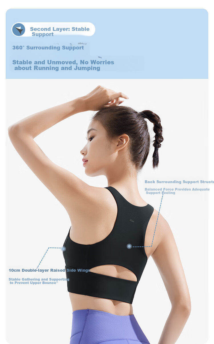 Beneunder Sports Bra Tank Top for Women, High-Intensity Running, Shock-Absorbing, Anti-Sagging Bra, Yoga Wear, Bra Can Be Worn As Outerwear 6