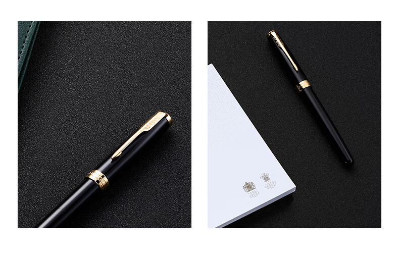 PARKER Premium Signature Pen Luxury Business Gift Birthday Present Elegant Steel Barrel Gold Clip Ballpoint Pen 9