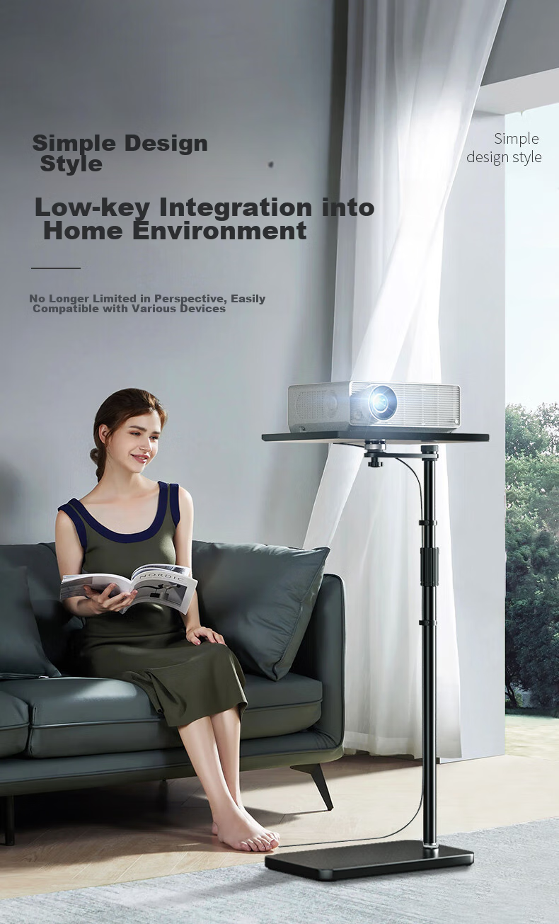 KUAIDUOXIAOWU Projector Stand Floor Tray Bedside No-Drill Wall-Mounted Hidden Projector Mount Universal for XGIMI, Jmgo, Xiaomi, Epson, BenQ, Aoe, Dangbei And Others 4