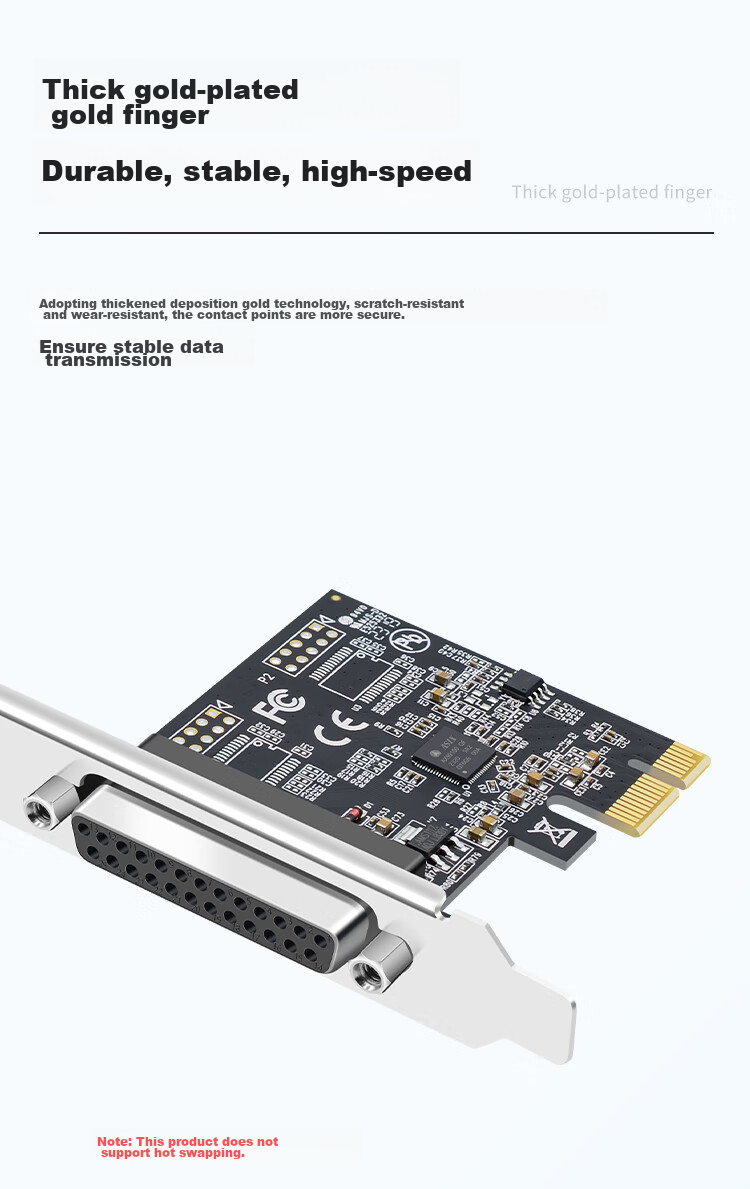 EB-LINK PCI-E Parallel Port Card, DB25 Printer 1284 Expansion Card, Industrial Computer LPT Adapter Card 8