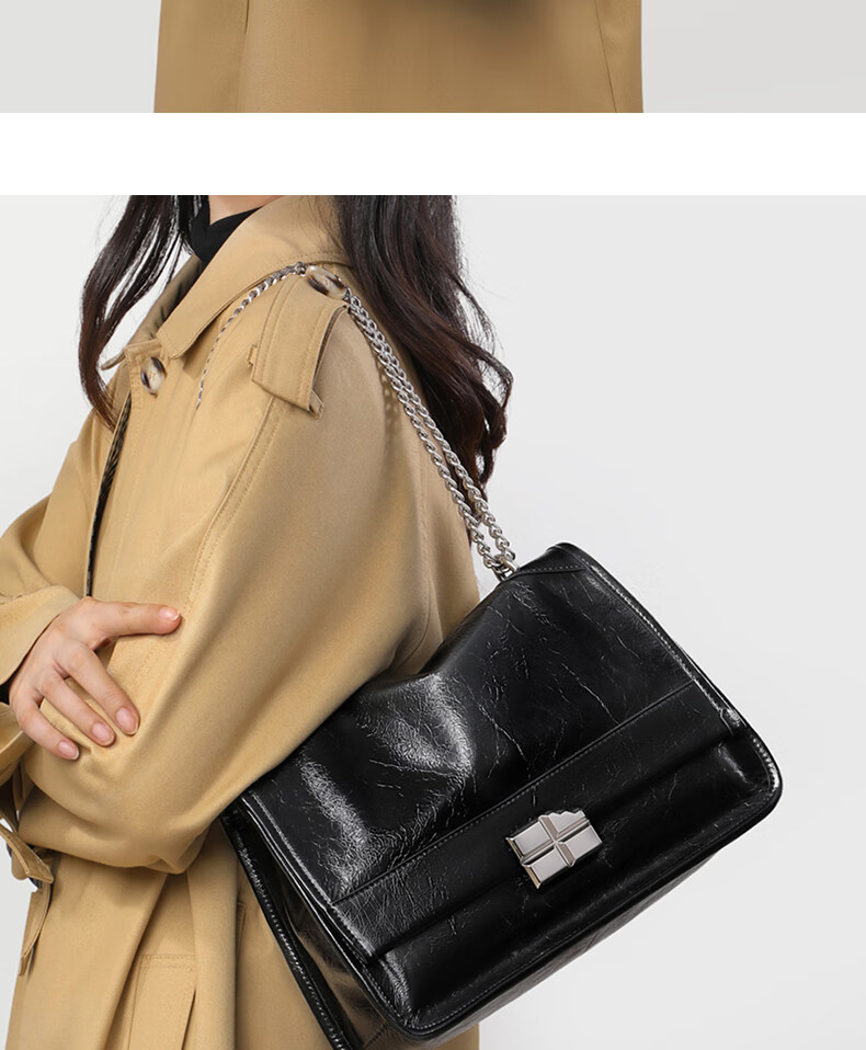 Aiqinghai Top-Grain Leather Handbag, Women's Shoulder Crossbody Bag, Underarm Tote Bag, Birthday Mother's Day Gift, Practical Present for Mom 3