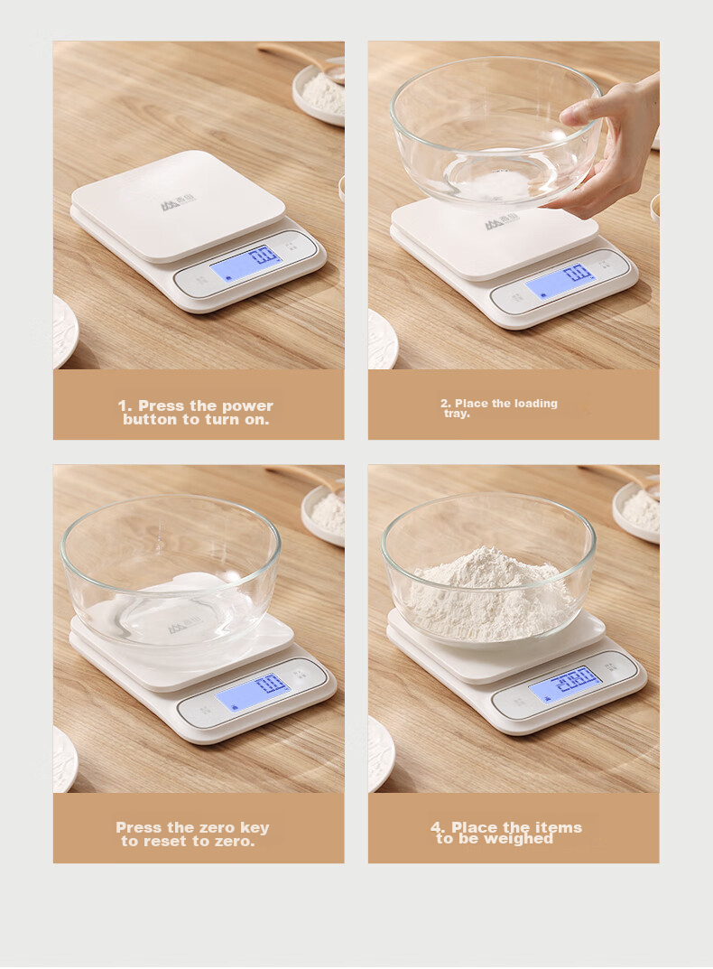 Xiangshan Electronic Scale, Waterproof Kitchen Scale IPX6, Coffee Scale, Baking Scale, 0.1g High Precision, Rechargeable Model 9