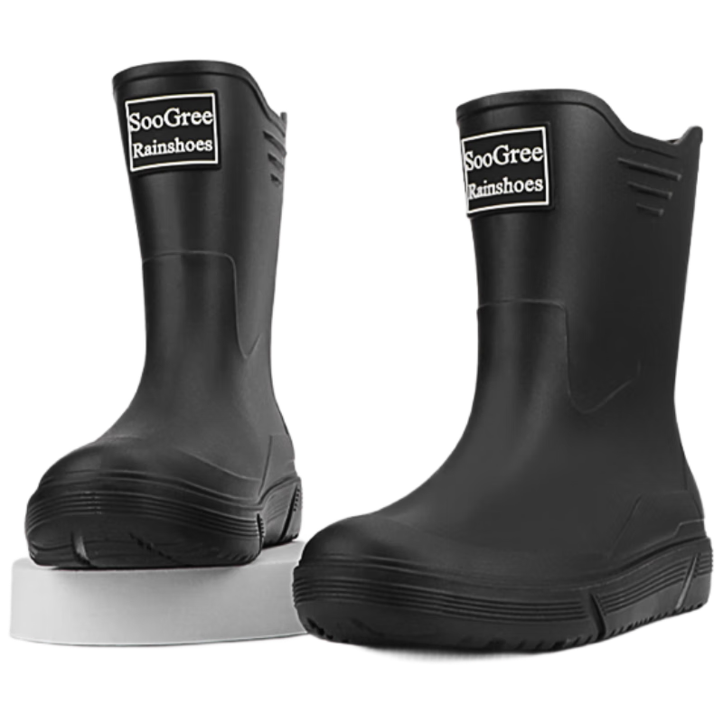 SooGree Rain Boots for Men, Mid to High Top, Spring And Summer Waterproof Beach Shoes, Wear-Resistant Fishing And Delivery Work Safety Rubber Boots