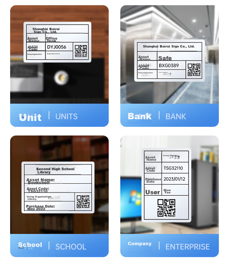 Detong DT-270 Label Printer, Fixed Asset Label Printer, Portable Adhesive Handheld Barcode Printer, Bluetooth Printer, DT-270 + 2 Rolls of Labels + Software 8
