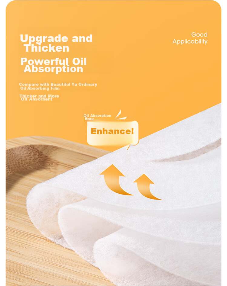 MARYYA Food-Grade Oil Absorbent Paper, 40 Sheets, Enhanced Oil Absorption, Kitchen Soup Strainer And Grease Filter Paper 8