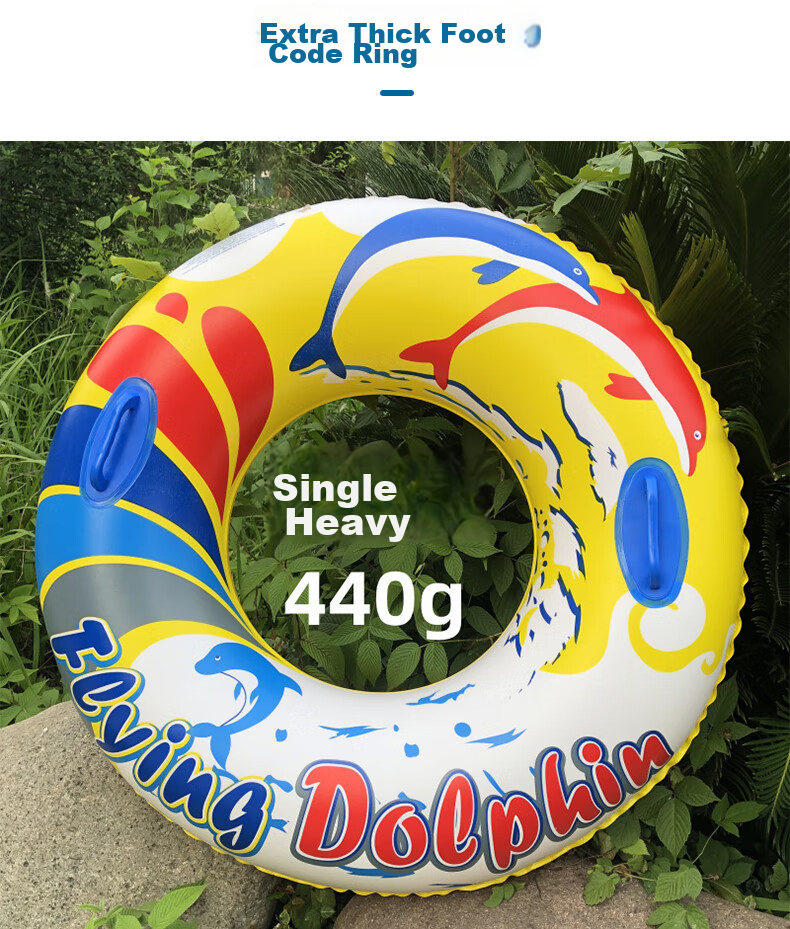 Yonglebao Thick Colorful Swimming Ring with Handles, Armpit Float Life Buoy Cartoon Design for Children And Adults, Water Play Inflatable Rings, 2-Pack 10