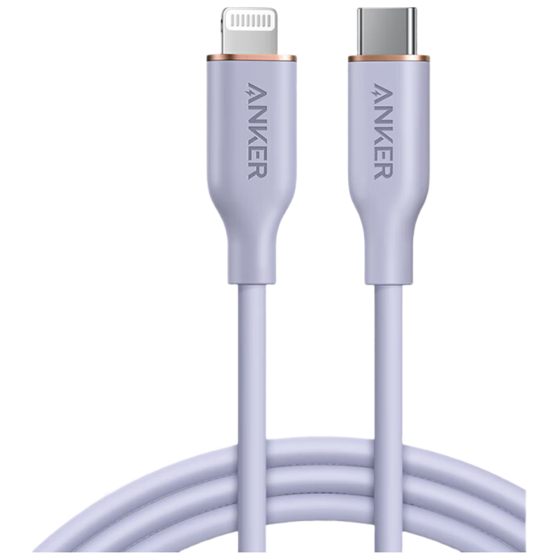 ANKE Charging Cable for Apple [MFi Certified], IPhone 12/13/14 Charger, Skin-Friendly Type-C to Lightning Fast Charging Data Cable, 0.9m, Light Purple