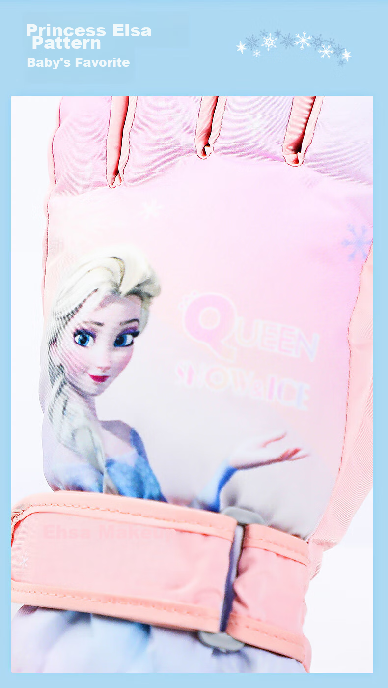 Disney Frozen Elsa Children's Gloves, Winter Kids' Baby Gloves, Fleece-Lined Warm Disney Girls' Skiing Gloves 3