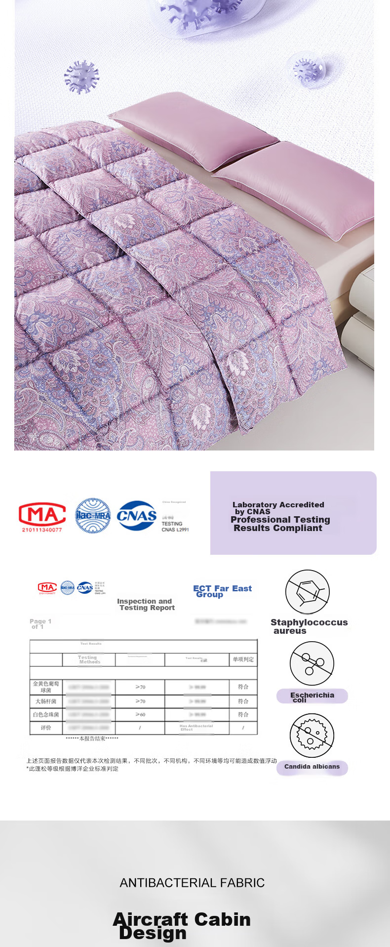 BEYOND Home Textiles down Comforter Antibacterial Washable 95% White Goose Down Winter Quilt 1000g Filling 220*240cm 7