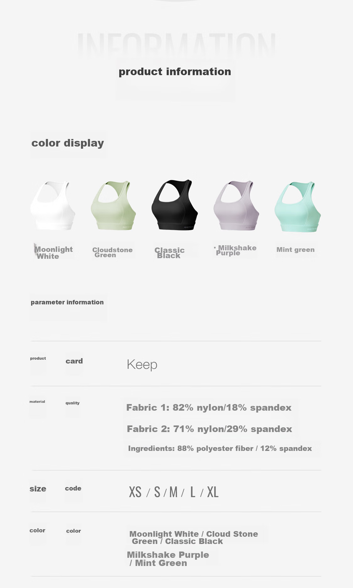 Keep High-Intensity Sports Bra, Anti-Sagging, Side Support, Training Bra for Running, Summer Wear, Shock-Absorbing, Milkshake Purple, M 15