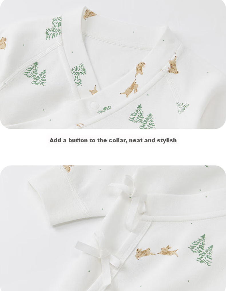 Guaiqixiong Newborn Long-Sleeve Bodysuit, Spring And Autumn Infant Pure Cotton Seamless Pajamas, Romper for Autumn, Clothing A 11