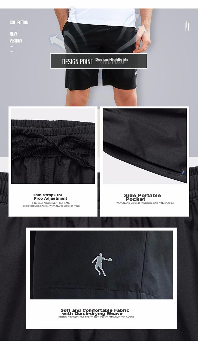 Jordan Men's Sports Shorts 2026 Summer Breathable Quick-Dry Moisture-Wicking Woven Five-Point Casual Pants 4