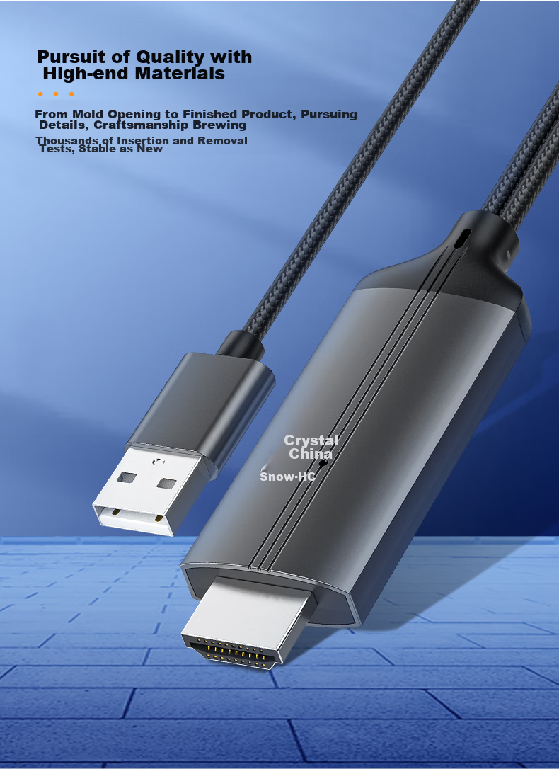 Jinghua Wired Screen Mirroring Adapter, Phone Screen Mirroring Cable, Three-In Screen Mirroring, Apple Lightning, Android Type-C to HDMI, High-Definition Conversion, Phone to TV And Monitor Connection, Z505G 12