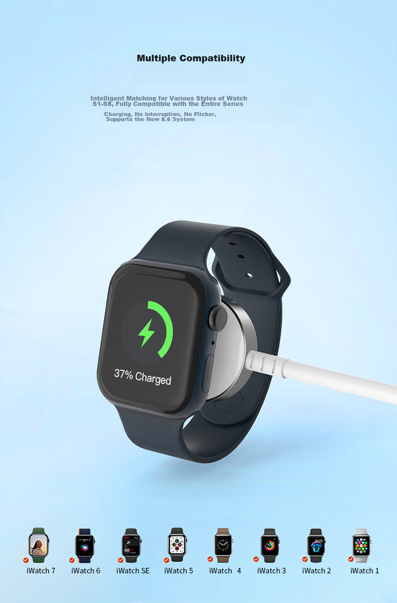 Bkayp Compatible with Apple Watch S11 Charger, Magnetic Wireless Fast Charging for IWatch Series 10/9/8/7 Apple Watch Charger 5