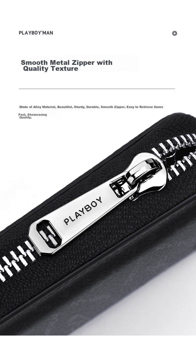 PLAYBOY Men's Key Case, Multifunctional Storage Card Holder, Protective Cover, Simple Home Key Pouch, Birthday Gift 5