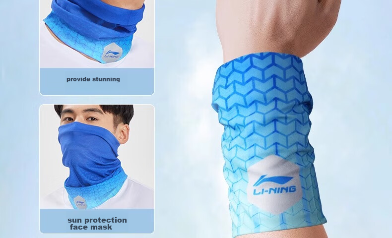 LI-NING Cooling Wristband Sports Fitness Sweat Absorbing Wrist Towel Running Quick-Dry Towel Bench Press Badminton Protective Gear 26