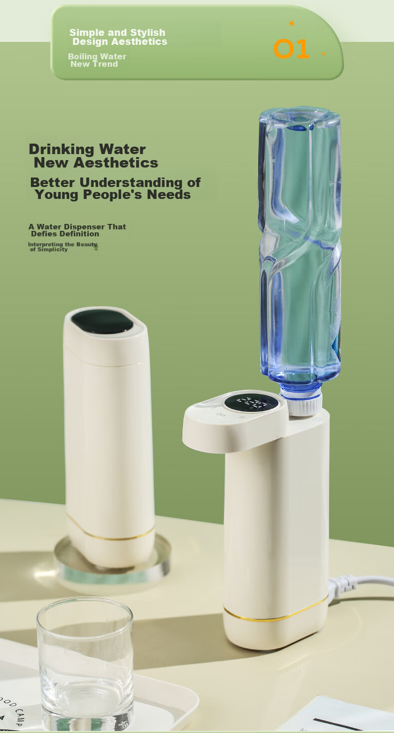 BGYAbogeya Popular Portable Hot Water Dispenser, Lightweight And Compact, 7 Temperature Settings, 8 Cup Capacity, 3rd Generation Large Screen Model 003 4