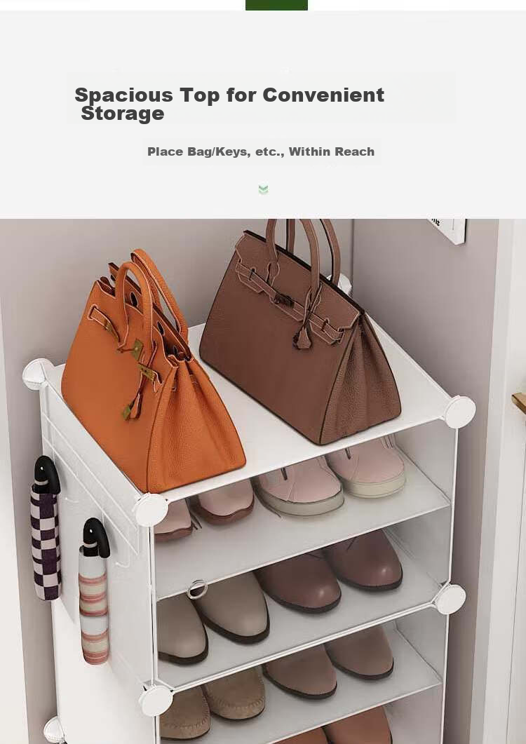 Anerya Ultra-Thin Shoe Cabinet, Entryway Simple Shoe Rack, Multi-Layer Dustproof Storage Shelf, Resin Assembly Cabinet, Single Column Six Layers 6