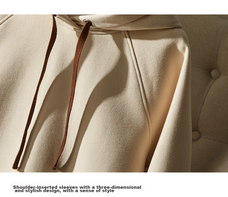 Dme [Split-Style Craftsmanship] Spring And Autumn Hooded Loose Casual Slightly Elastic Long-Sleeve Women's Sweatshirt, Light Water Green, S 26