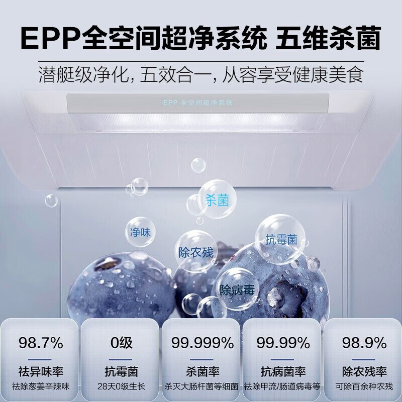 Haier/海尔冰箱四开门 656升风冷无霜变频十字对开门家用电冰箱 一级节能EPP超净阻氧干湿分储 【智享系列】BCD-656WGHTDV9N9U1