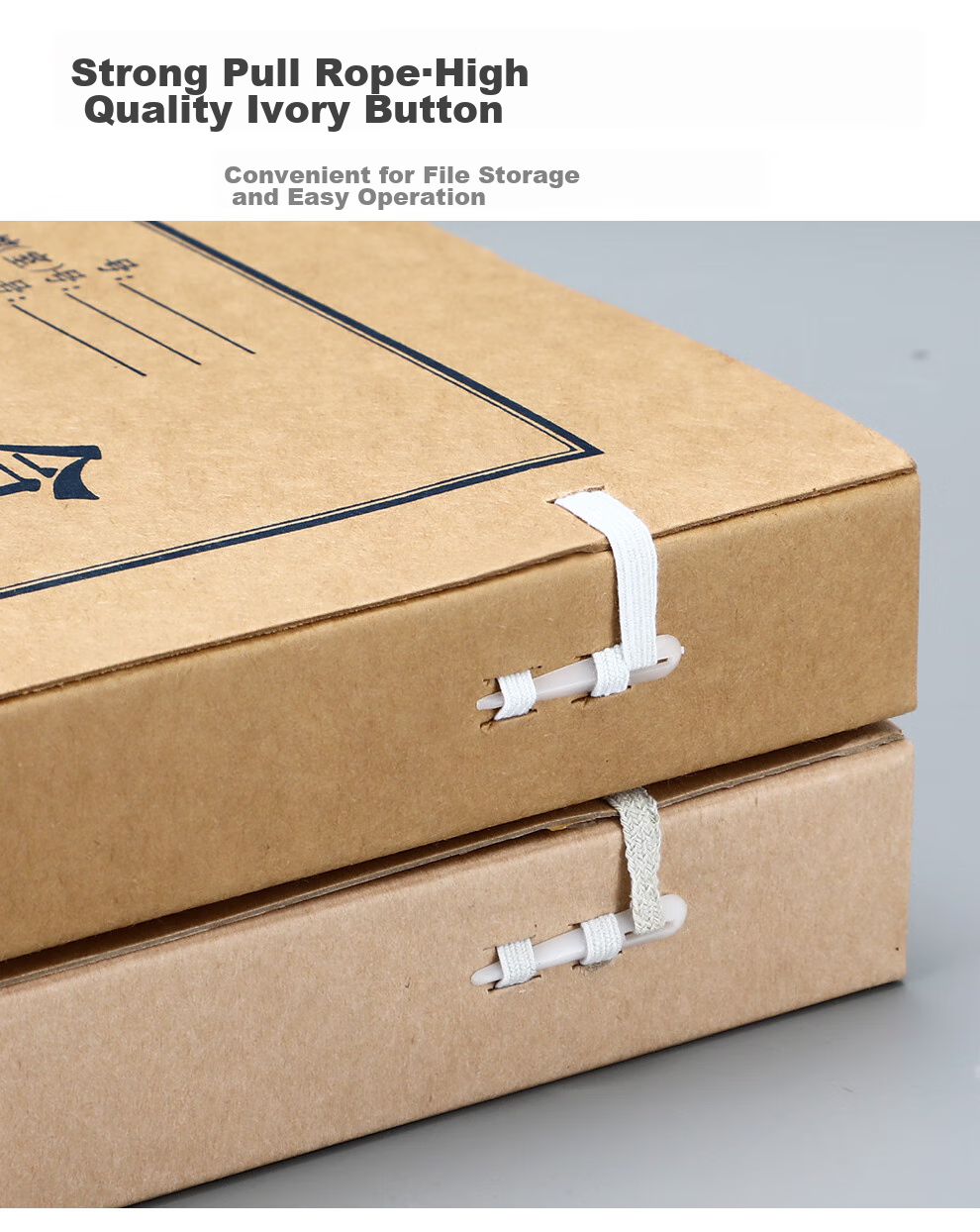 Longe [Pack of 10] Thick Kraft Paper File Boxes Acid-Free Document Storage Containers for Personnel, Finance, And Voucher Files Customizable for Bulk Orders 7