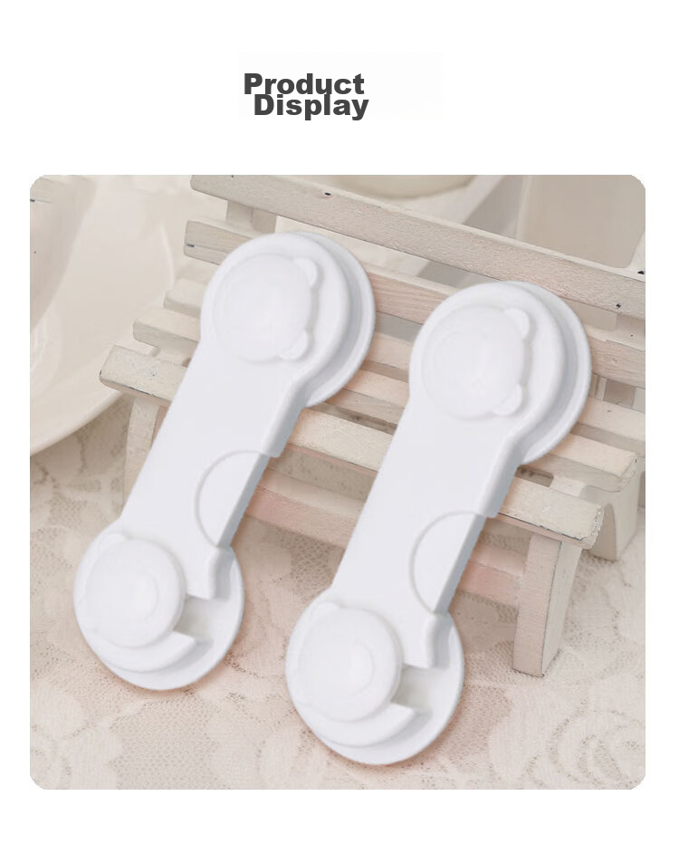 Aibaoshi Baby Child Lock Drawer Latch Safety Lock Anti-Baby Pinch Anti-Opening Pull Door Refrigerator Cabinet Lock, 6 Pieces, S527 11