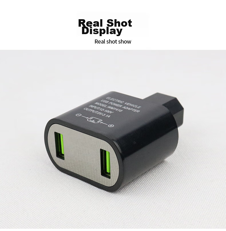 Meiyazhixing Electric Vehicle Phone Charger, QC3.0 Super Fast Charging 66W, Electric Scooter Flash Charging Adapter, Single USB 11