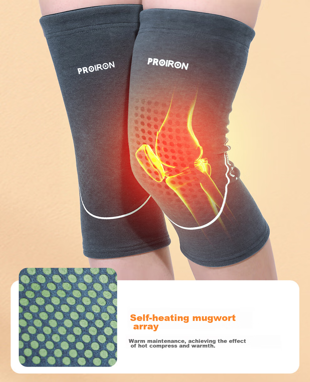 PROIRON Puli'ai Knee Warmer, Warm And Cold-Proof, Wool And Mugwort Self-Heating, for Middle-Aged And Elderly Men with Cold Legs, Knee Protector, XL Size 17
