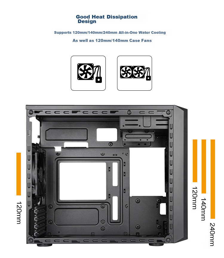 Silverstone ML11 Slim MATX Tower Case (Supports Vertical Or Horizontal Placement, Compatible with TFX Power Supply, Slim Optical Drive) 3