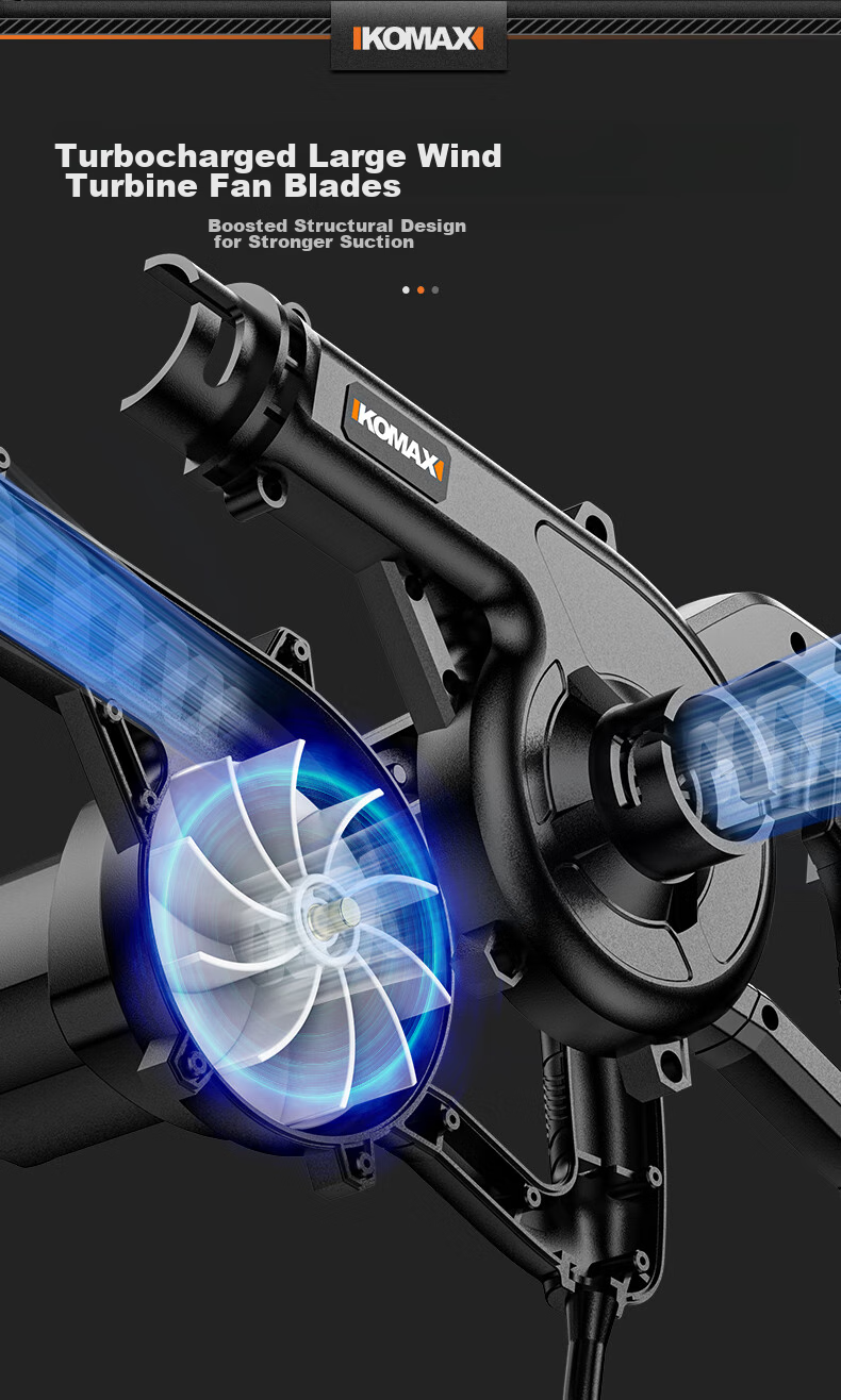 KOMAX Blower with Adjustable Speed, High Power, Dust Removal, Small Fan, Computerized Dust Cleaning Blower Gun, 220v Industrial Vacuum Cleaner 20