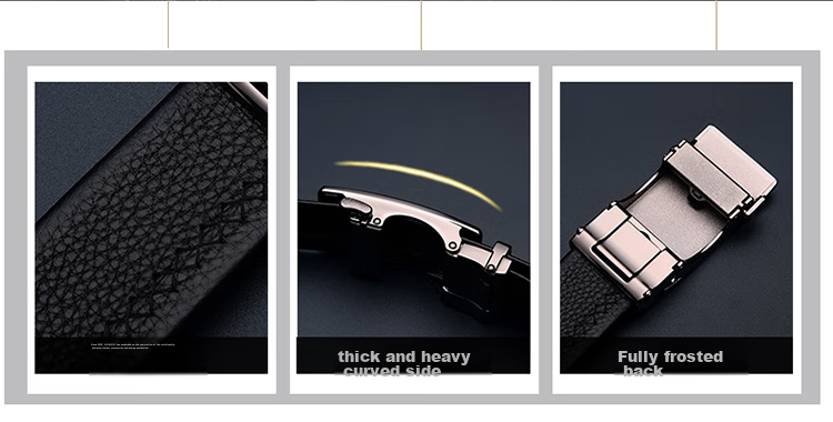 CROCODILE Men's Top-Grain Leather Business Automatic Buckle Belt + Wallet Gift Box, Birthday Gift for Men, 12869 10