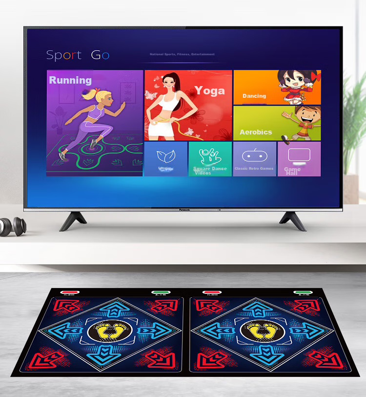 HongTai Double-Person Wireless Dance Mat, Home TV Dance Machine, Game Motion Sensing Hand And Foot Dancing, Leg Beautifying, Children's Running Mat 10