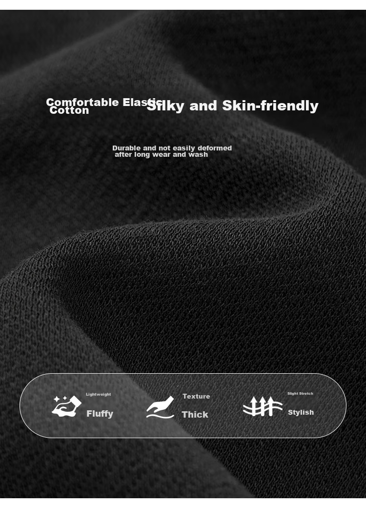 DANCING WOLVES [Xinjiang Long-Staple Cotton] Versatile Round Neck Top for Autumn And Winter, Skin-Friendly Breathable Men's Sweatshirt, 001 Black, Size 170 9