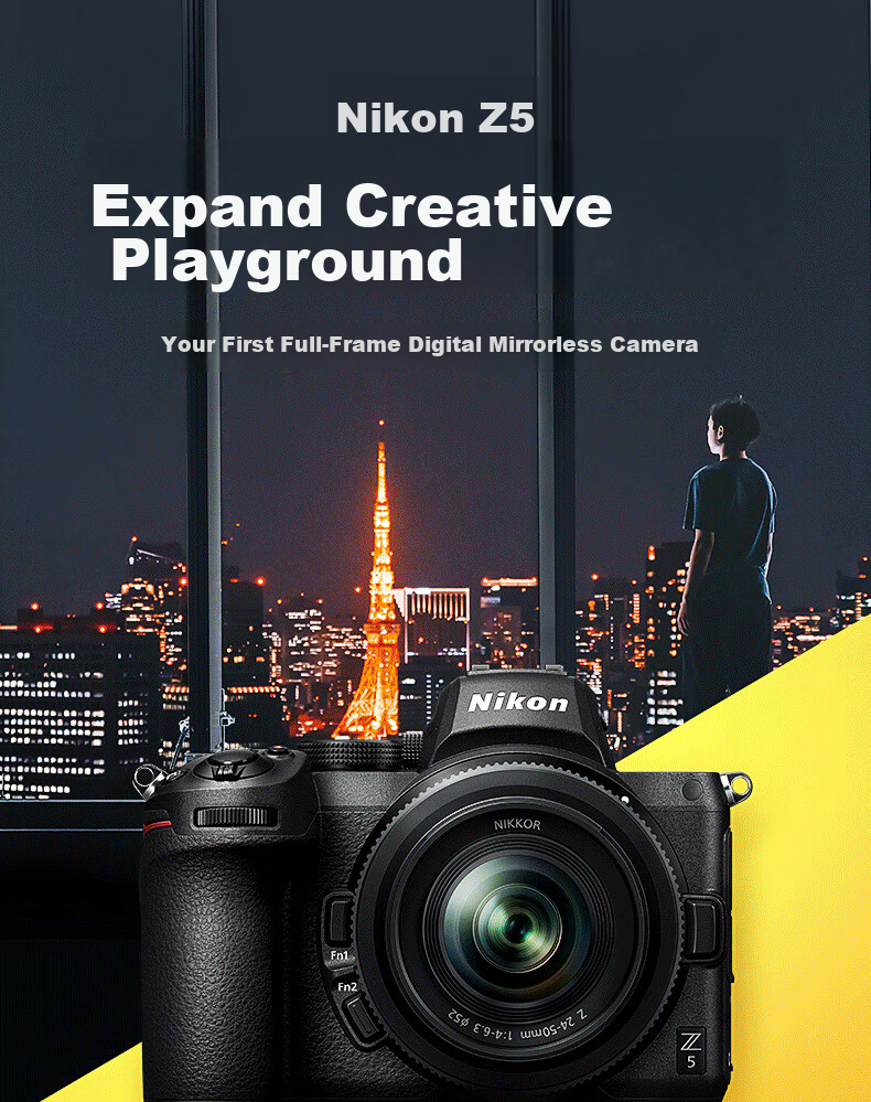 Nikon Z5, Jiangsu Guangdong Shanghai Jilin Address, 85mm F/4-6.3, Full-Frame Mirrorless Kit, Vlog Camera, Video Shooting, USB Power Supply 1
